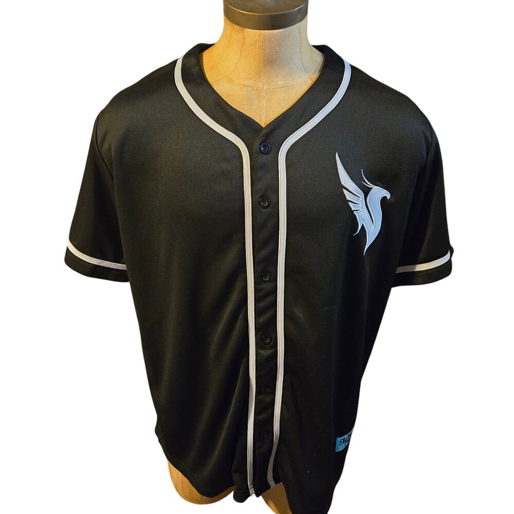 Official Illenium LTD black jersey featuring embroidered phoenix logo men's xl